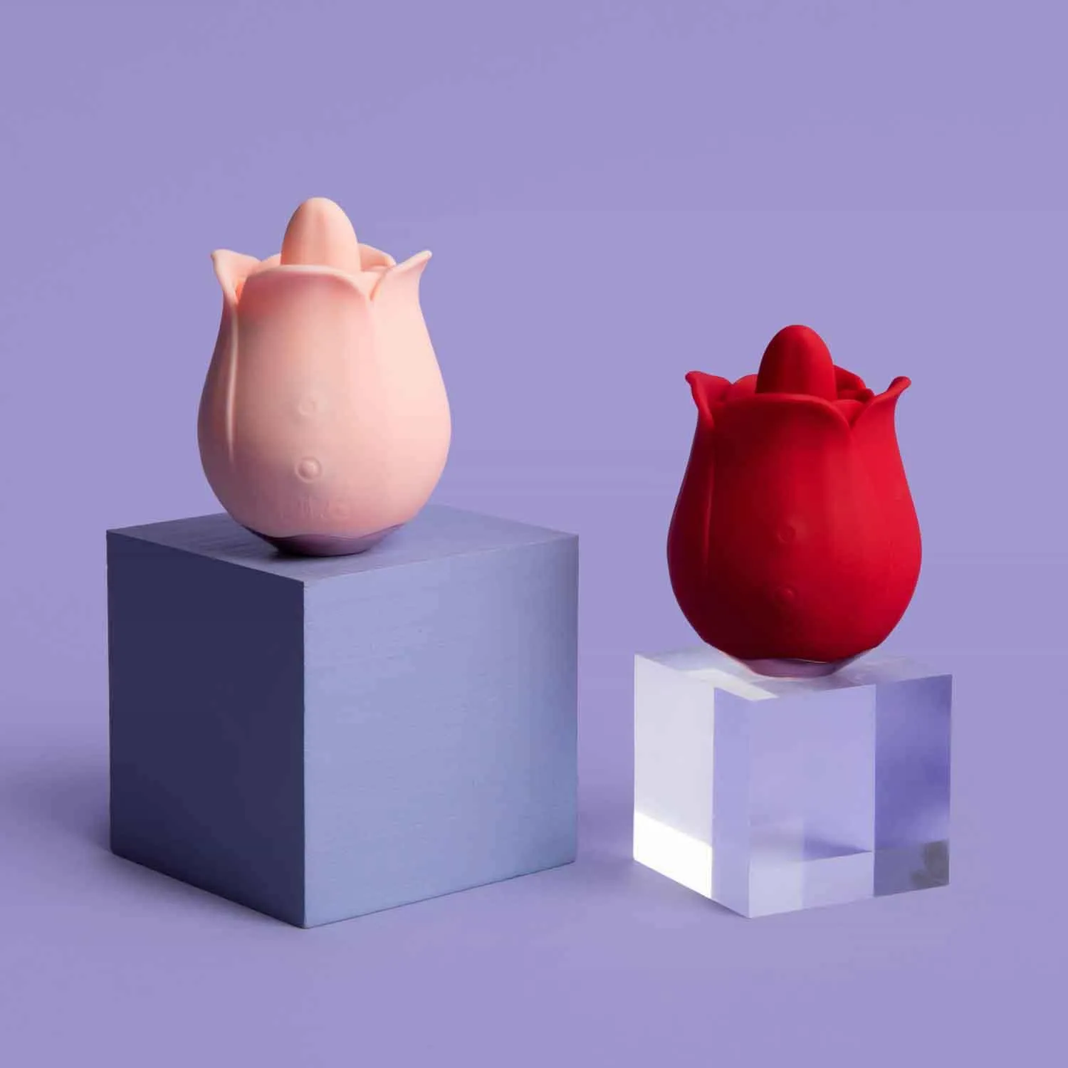 official rose clit licker toy pink and red